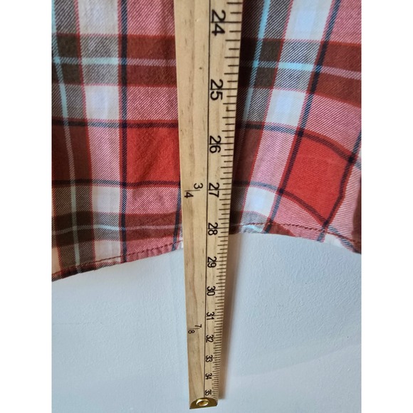 Hollister California Men XL Red Plaid Long Sleeve Button Down Shirt Cotton - Picture 9 of 11